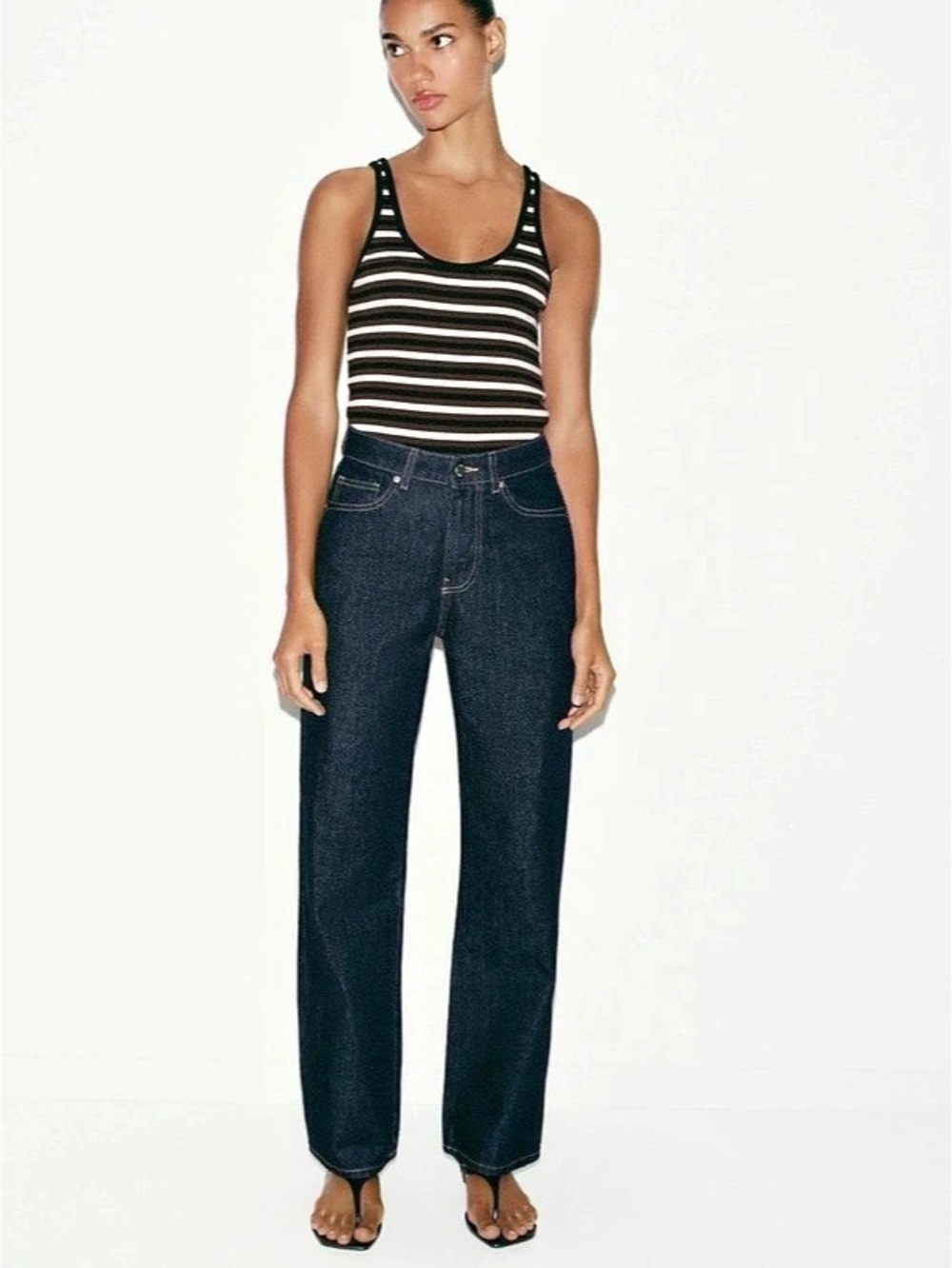 ZARA Straight Leg Jeans in Blue Waist EUR 34 (USA 2)